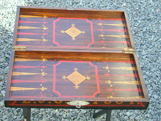 An American Civil War Era Painted Games Box Dated 1861 — image 2